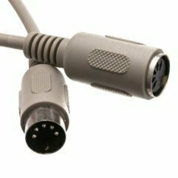 Swe-Tech 3C AT Keyboard Extension Cable, Din5 Male to Din5 Female, 5 Conductor, Straight, 15 foot FWT10I5-02215